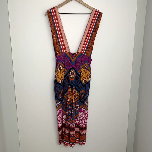 Free People Maritzah Floral Print Jumpsuit In Multi Pink Womens Size 6 - Picture 3 of 13